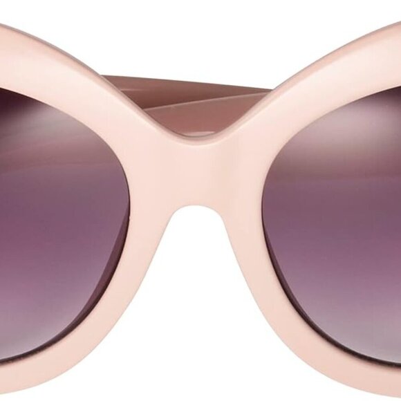 Women's Round Sunglasses Plastic Pink 141mm UVA UVB Impact Resistant Stylish - Picture 2 of 6